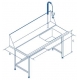 1100mm entry table with sink & splashback